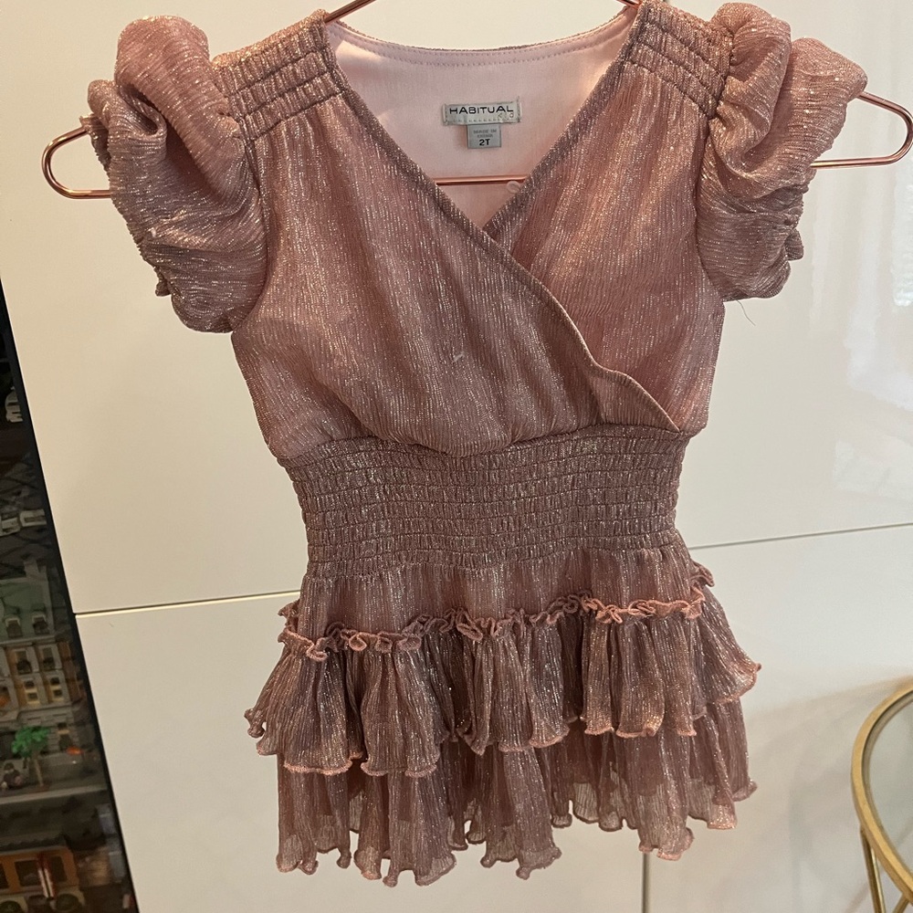 Habitual girls smocked ruffle party dress